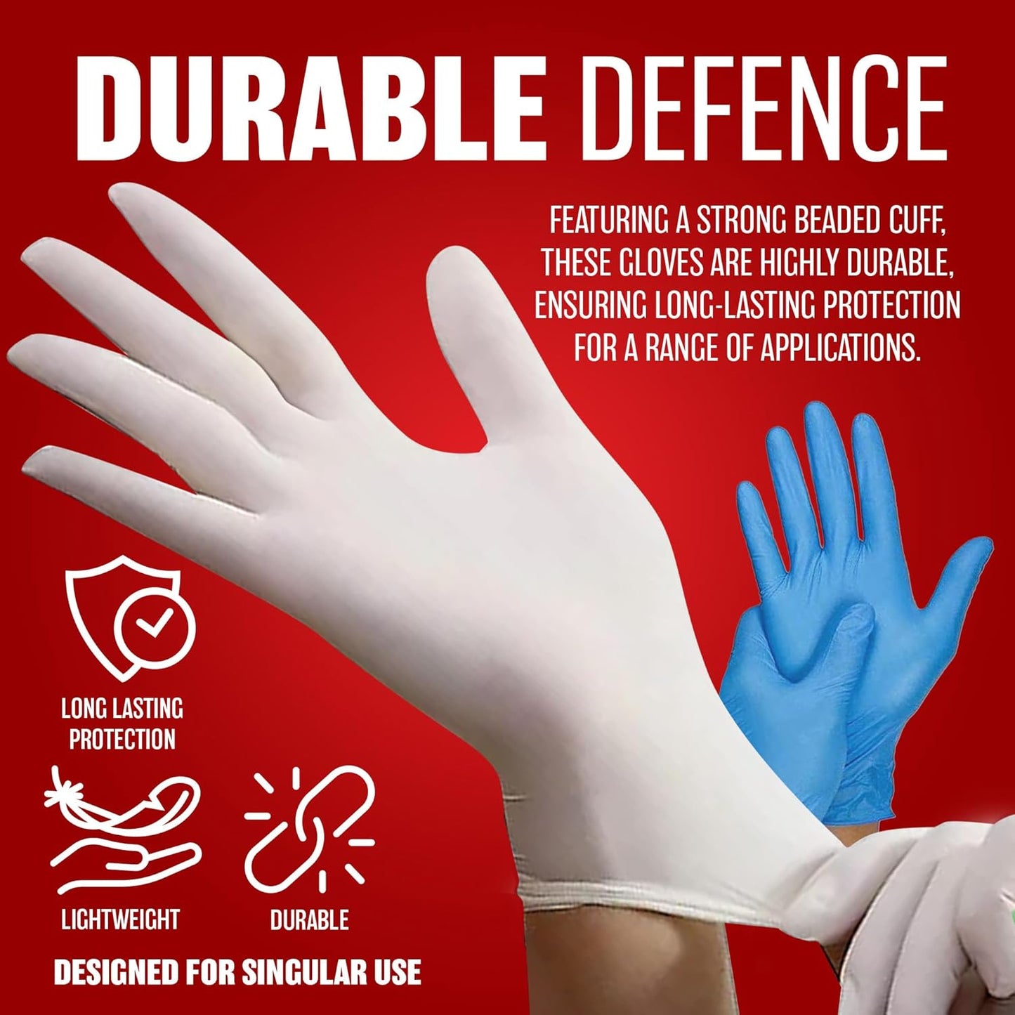 100Pc Extra Large Disposable Vinyl Gloves - Latex & Powder Free Black Gloves | Hygiene Gloves Suitable for Home, Restaurant, Takeaways, Cleaning & Many More | Non Sterile