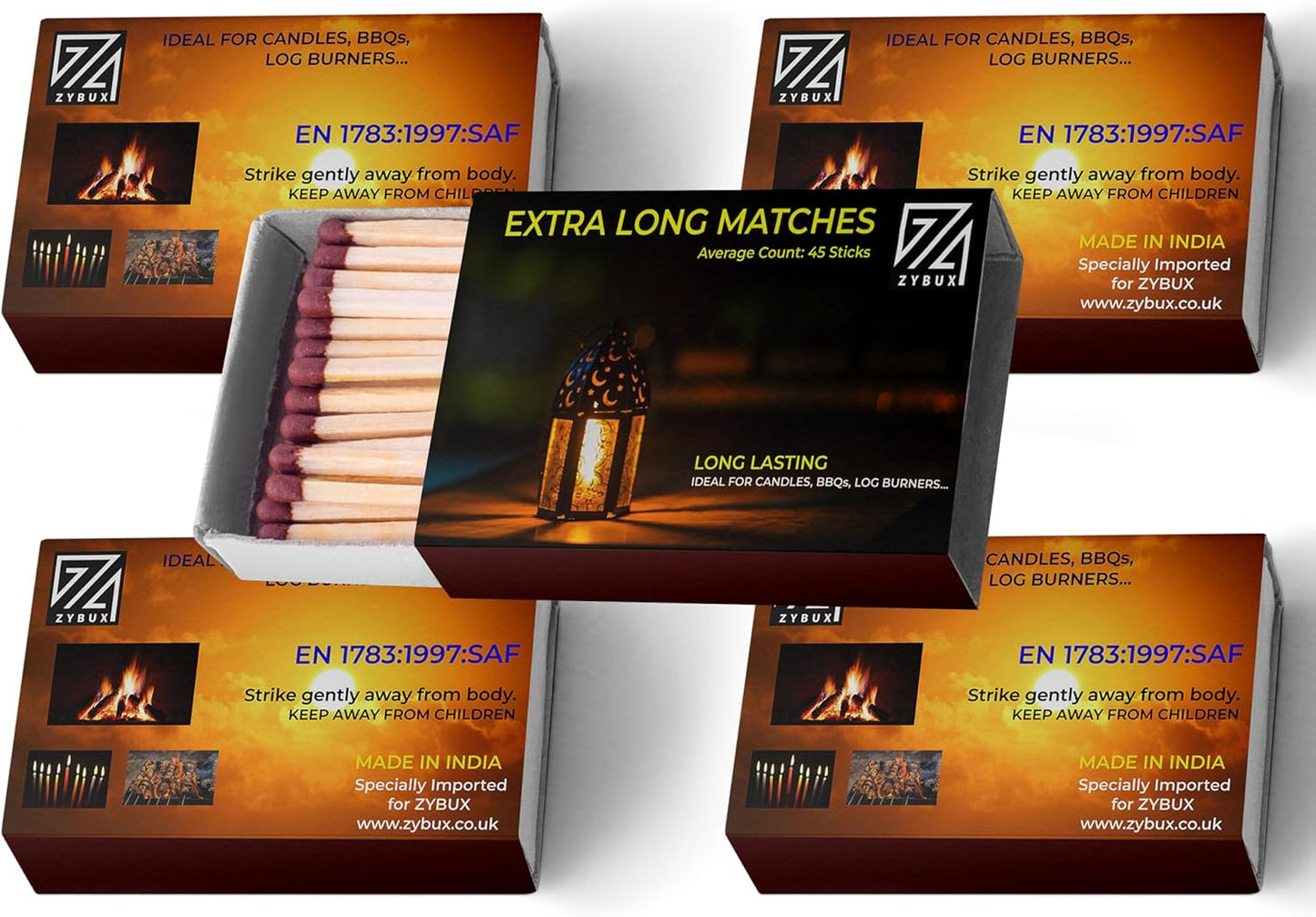 - Extra Long Safety Matches (Pack of 5)