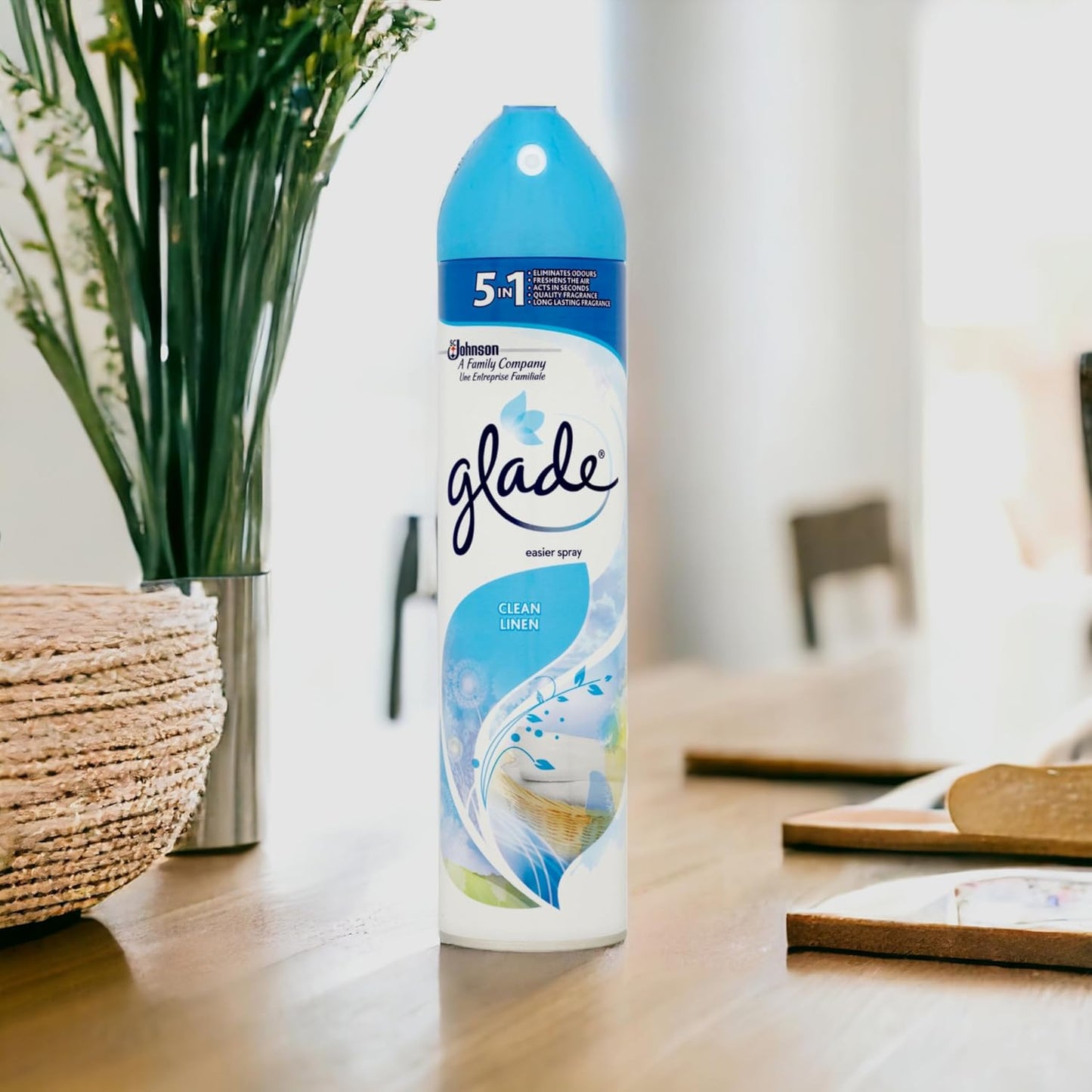 3 X Glade Aerosol Air Freshener 300Ml - Clean Linen - Room Freshner