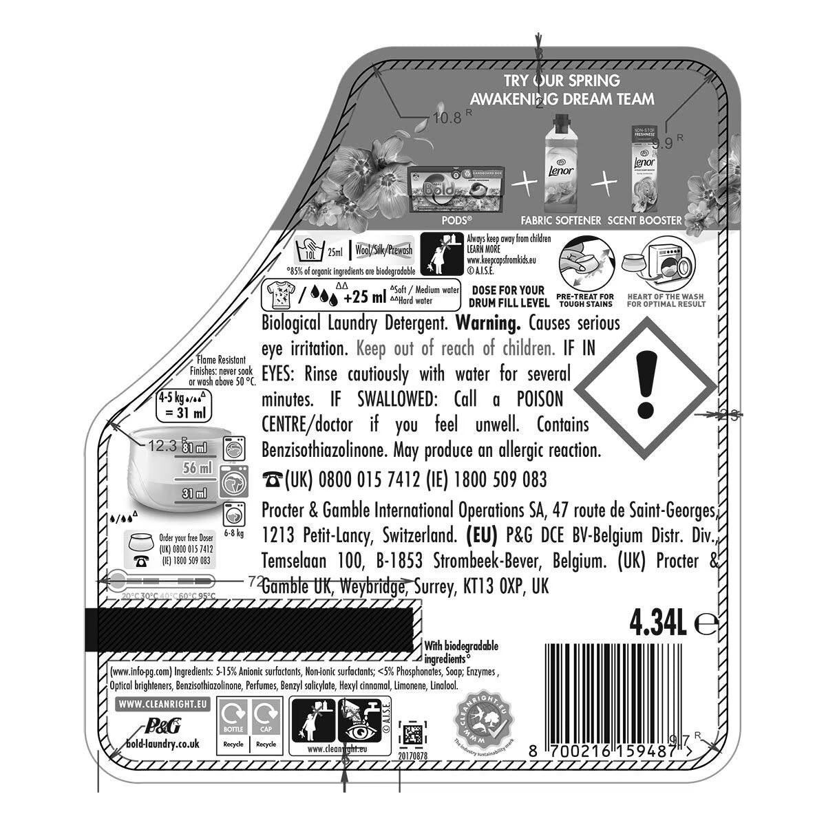 Laundry Liquid Spring Awakening, 140 Wash 4.34L