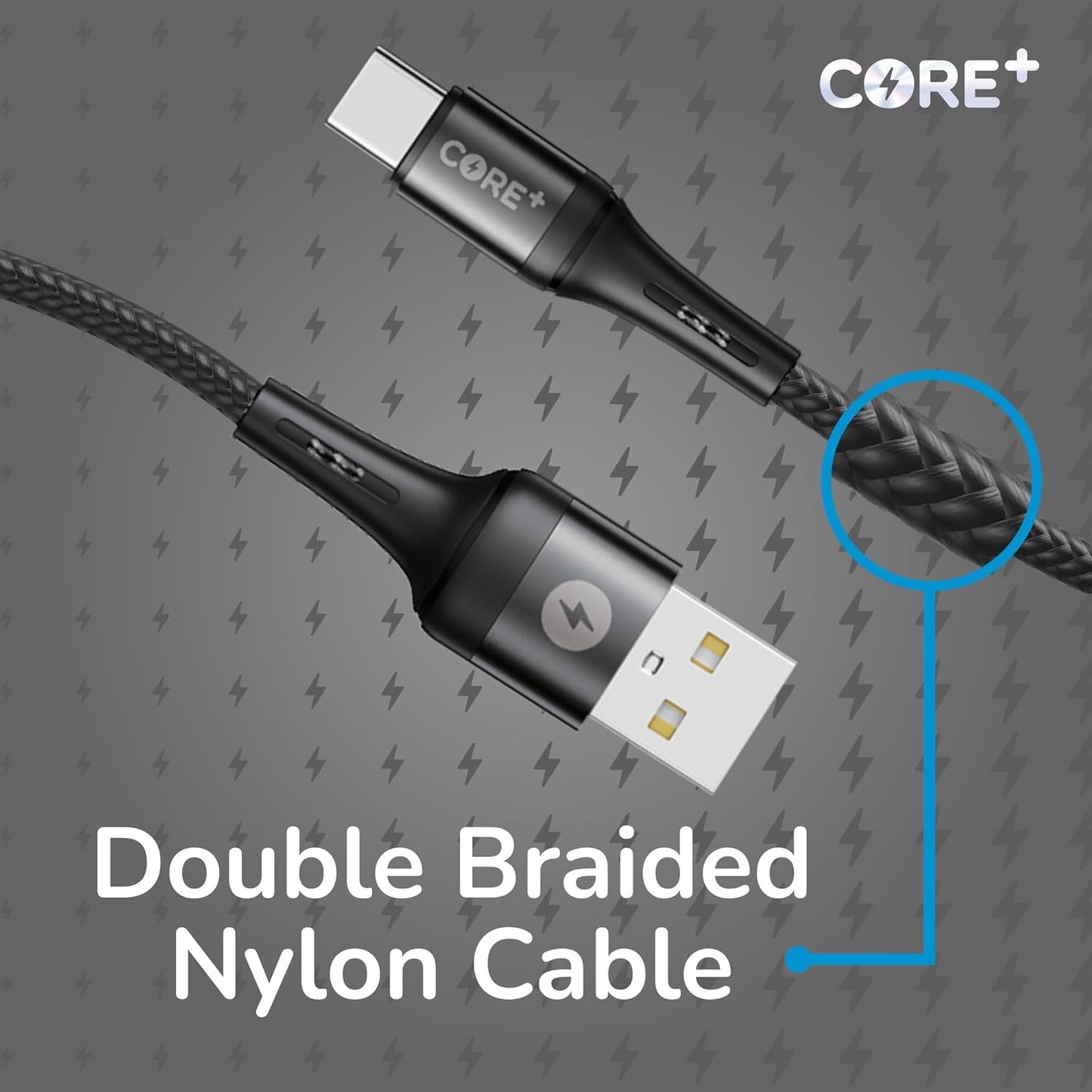| 1.5M USB C to USB a Smartphone Charger Cable 12W | Fast Charging | Compatible with Iphone 15 Pro, Macbook, Samsung, Google Devices | Includes Cable Tidy (1 X 1.5M 15W Fast Charge)