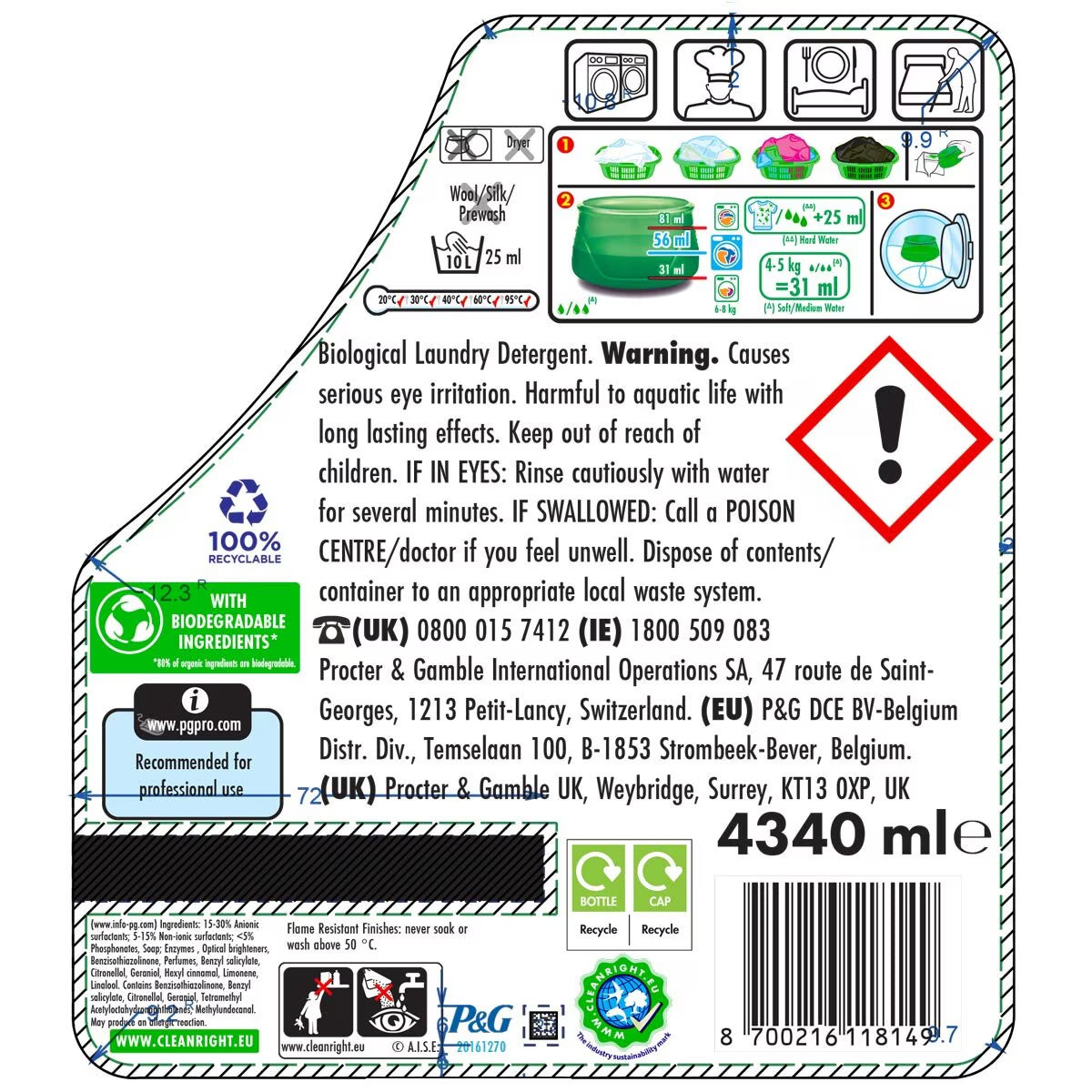 Laundry Liquid, 140 Wash, 4.34L