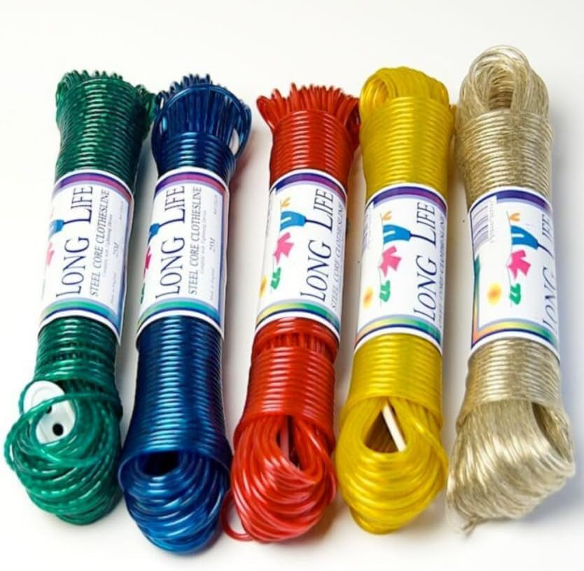® Strong Washing Line Long Steel Metal Core 25M Garden Outdoor outside Clothes
