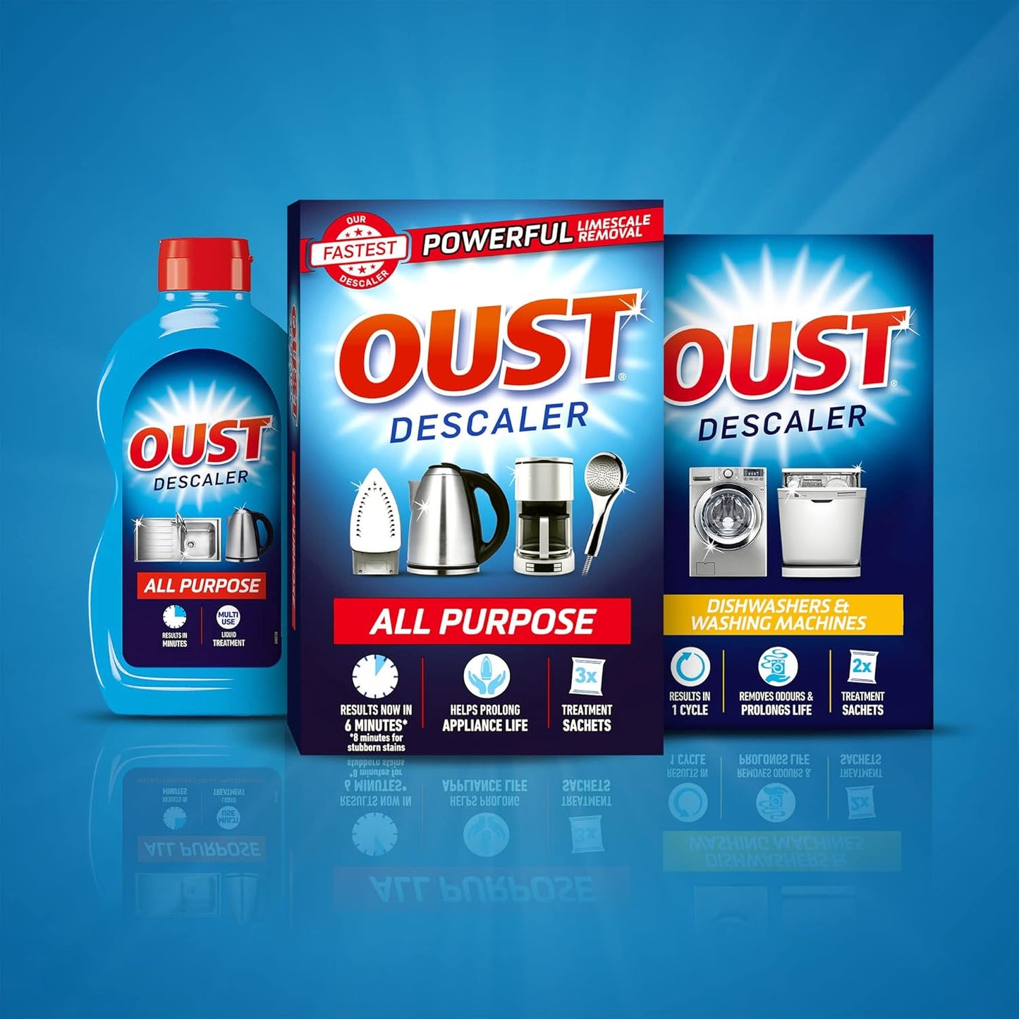 Powerful All Purpose Descaler, Limescale Remover – Ideal for Kettles, Coffee Machines, Irons and Shower Heads, 3 Sachets X 6 (18 Sachets Total)