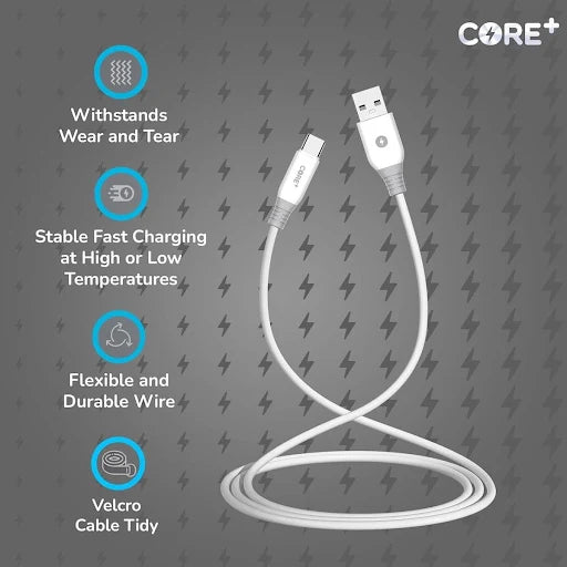 | 1M USB to USB C Charger Cable 3A | 60W Power Delivery Fast Charging | Compatible with Iphone 15 Pro/Max, Macbook, Samsung, Google Devices (1 X 1M 90 Connector Premium)