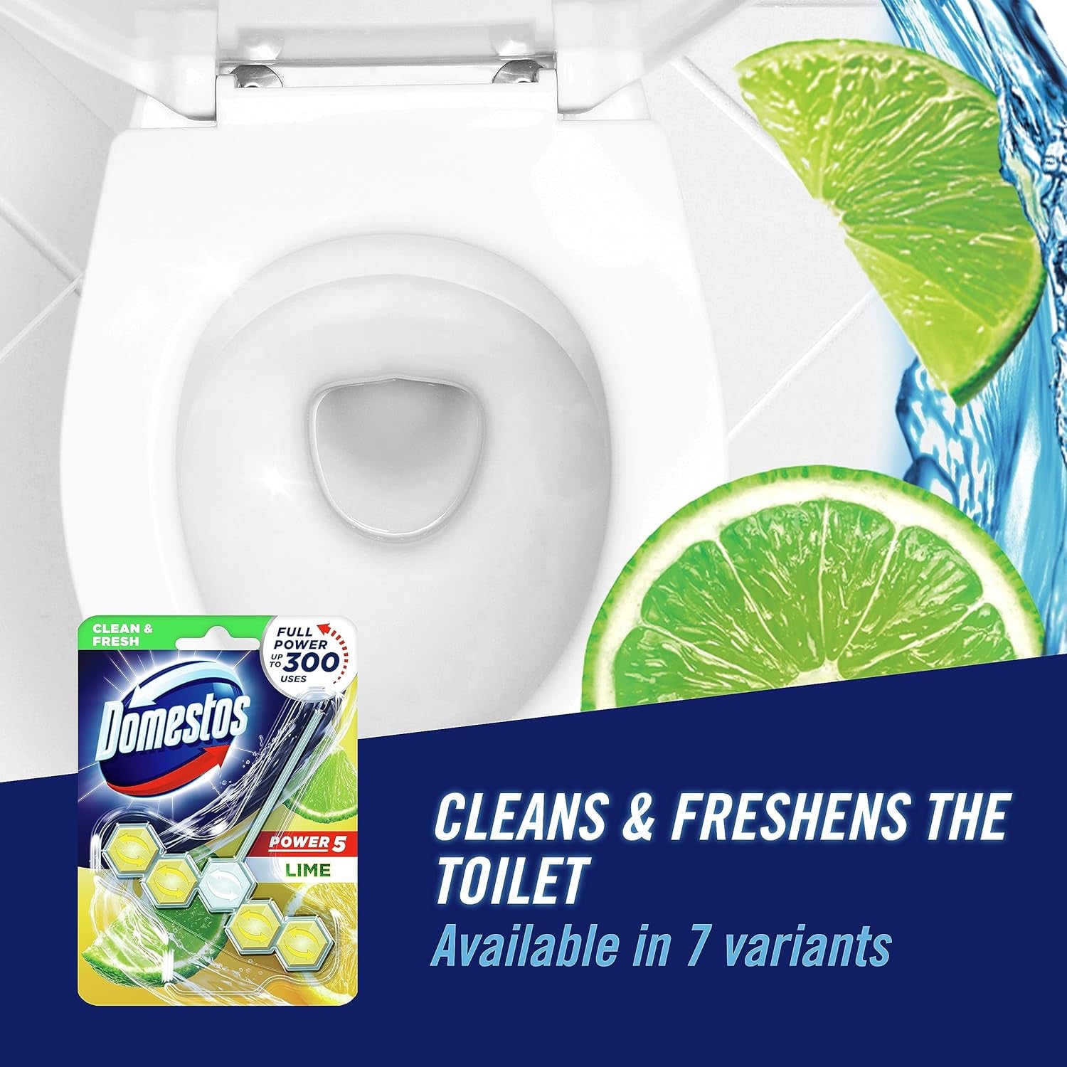 Power 5 Lime Toilet Rim Blocks 55 G