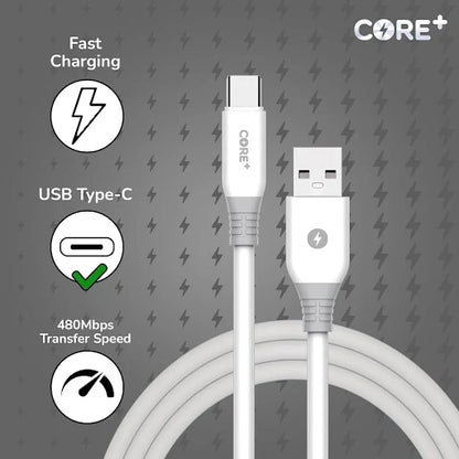 | 1M USB  to USB C Charger Cable 3A | 60W Power Delivery Fast Charging | Compatible with Iphone 15 Pro/Max, Macbook, Samsung, Google Devices (1 X 1M 90 Connector Premium)